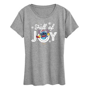 Women's - Lilo and Stitch - Full Of Joy Christmas Short Sleeve Graphic T-Shirt - 1 of 4
