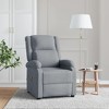 vidaXL Fabric Massage Recliner - Light Gray, Manual Recline, Targeted Vibration Massage with Remote - 2 of 4