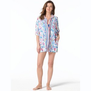 Beach House Swim Cover Up Shirt - 1 of 4