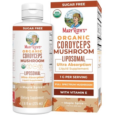 MaryRuth's Cordyceps Mushroom Liposomal, Maple Spice, Org, 7.6 fl oz