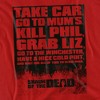Shaun Of The Dead List Adult T-Shirt - 2 of 4