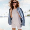 Lands' End Women's Mid Rise Scallop Hem 5" Chino Shorts - 4 of 4