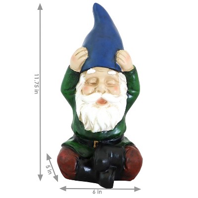 Sage the Yoga Garden Gnome Resin Statue, 11"