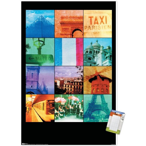 Trends International Paris - Collage Unframed Wall Poster Print White ...