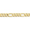 Black Bow Jewelry Men's 8.75mm, 10k Yellow Gold, Concave Figaro Chain Bracelet - 2 of 4