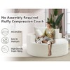 Round Memory Foam Sofa Bed with Sectional Design, Cloud Couch Comfort, and Three Pillows - 3 of 4