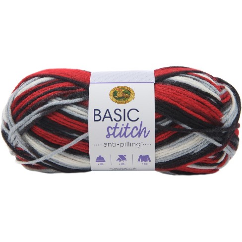 (3-pack) Lion Brand Yarn 202-210 Basic Stitch Anti Pilling Yarn, Fairview - Multi
