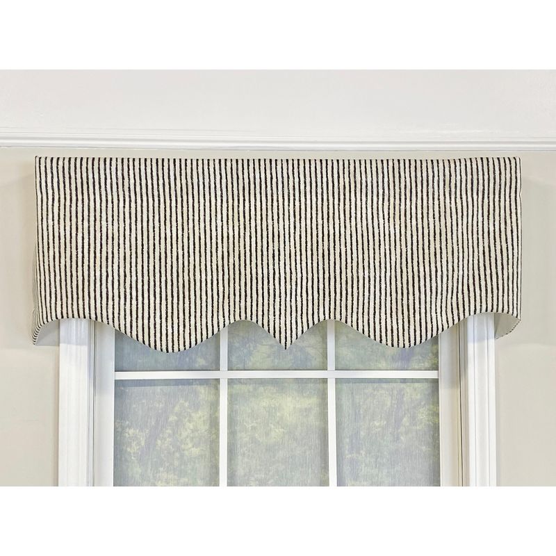 Duval Regal Valance 3in Rod Pocket 50in x 17in for Kitchen Living Room by RLF Home, 2 of 5