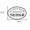 HomeRoots 19" Black and White All Guests Approved By The Dog Metal Hanging Text Wall Decor - 3 of 4