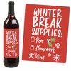 Big Dot of Happiness Teacher Holiday Presents - Teacher Appreciation Christmas Gifts Decor for Women and Men - Wine Bottle Label Stickers - Set of 4 - 3 of 4