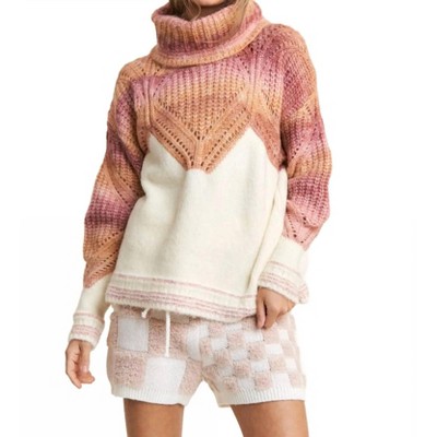 Women's Chevron Colorblock Sweater - J.NNA