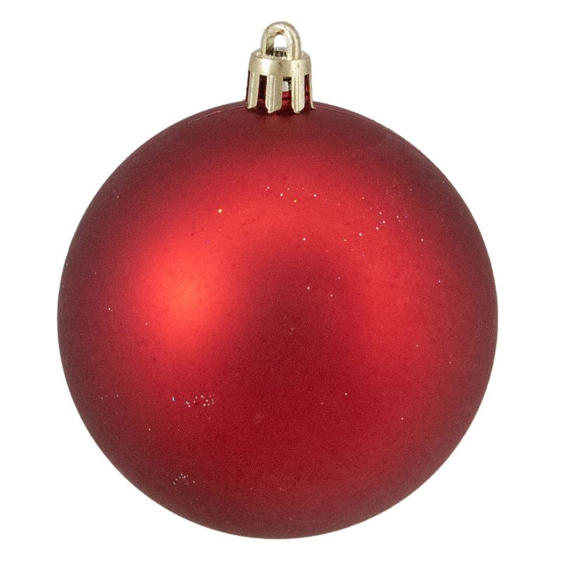 Northlight 16ct Shatterproof 4-Finish Christmas Ball Ornament Set 3" - Red, 4 of 8