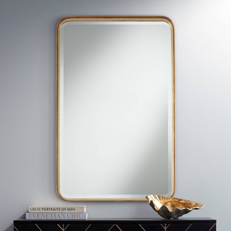 Uttermost Andi Rectangular Vanity Decorative Wall Mirror Modern Beveled Glass Warm Gold Iron Frame 24" Wide for Bathroom Bedroom Living Room Home, 2 of 8