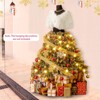 Tangkula 5FT Pre-Lit Dress Form Christmas Tree Mannequin Artificial Tree with 465 Branch Tips 50 LED Light Balls 36 Natural Pine Cones Shawl Necklace - 4 of 4