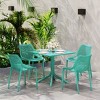 WestinTrends Playa 5-Piece Modern Square Patio Dining Table Set with Stackable Patio Dining Chairs - 2 of 4