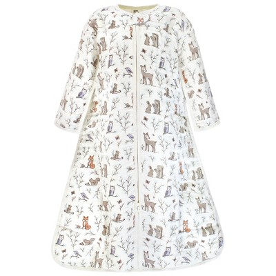 Image of Hudson Baby Infant Girl Long Sleeve Muslin Sleeping Bag, Wearable Blanket, Sleep Sack, Enchanted Forest