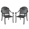 PAGED 2PC/4PC/6PC Patio Dining Chairs,Outdoor Dining Chairs with Black Frame and Cushions,Aluminum Chairs Suitable for Patio,Garden,Black - 2 of 4