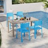VECELO Plastic Stackable Dining Chairs Set of 4, Modern Kitchen Chairs with Wide Seat & Curved Back for Indoor or Outdoor, No Assembly - 2 of 4