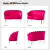 Savier 50.2" Contemporary Velvet Living Room and Bedroom Tufted Loveseat | KARAT HOME - 4 of 4