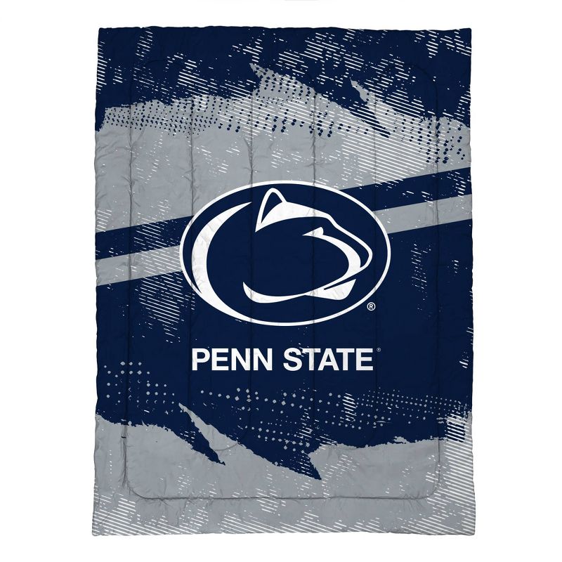 NCAA Penn State Nittany Lions Slanted Stripe Twin Bedding Set in a Bag - 4pc, 2 of 4