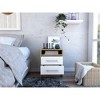 NicBex Nightstand with  Drawers,1pc Side Table with Metal Handle and ,Bedside Table for Bedroom,Living Room,Black/White/Brown - 4 of 4