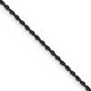 Chisel Stainless Steel Polished Black IP-plated 1.5mm 18" Rope Chain Necklace - 2 of 4