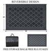 Reversible Rug, Waterproof Geometric Mat for Patio, Deck & Picnics - 2 of 4