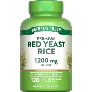 Nature's Truth Red Yeast Rice Capsules 1200 mg | 120 Count - 1 of 4