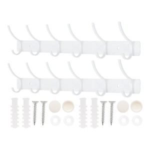 Unique Bargains Wall Mount Coat Rack with Hooks Used for Hanging Hat Towel Bathrooms - 1 of 4