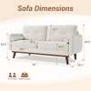 65" Mid Century Modern Loveseat Sofa for Small Spaces, 2 Seater Linen Upholstered Couch , for Living Room, Bedroom, Office, Apartment - 3 of 4