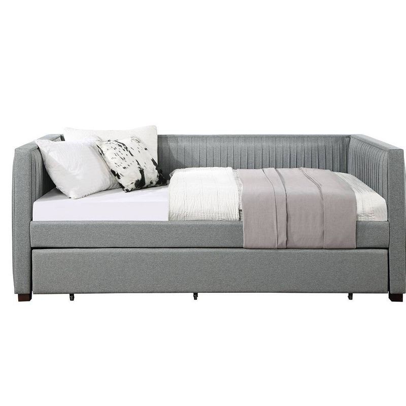 Danyl 88&#34; King Bed Gray Fabric - Acme Furniture, 6 of 7