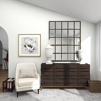 32" White Ceramic Tall Fluted Decorative Urn