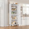 Tall Kitchen Pantry Cabinet, 5 Tier Food Storage Cabinet with 4 Doors and Adjustable Shelves for Kitchen, Dining Room, Bathroom - 2 of 4