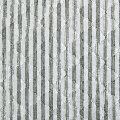 Ivory and Sage Reversible Cotton King Quilt Set