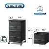 GALAXHERO  2 Drawer Mobile File Cabinet, Rolling Printer Stand, Fabric Vertical Filing Cabinet fits A4 or Letter Size for Home Office - 3 of 4