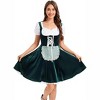 Clearlove Women's Dirndl Velvet V-Neck Ruffled Sleeve Dress Elegant Soft Velvet Holiday Party Dress - 2 of 4