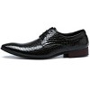 Santimon Men's Oxfords Alligator Patent Leather Wedding Prom Formal Dress Casual Shoes Black - 3 of 4