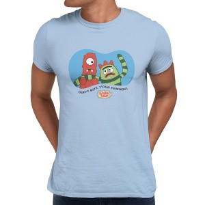 Yo Gabba Gabba Mens Muno and Brobee Don't Bite Friends T-Shirt
