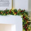 MOEPISY 9 Ft Pre-Lit Christmas Garland with Lights (Red Ball) - 3 of 4