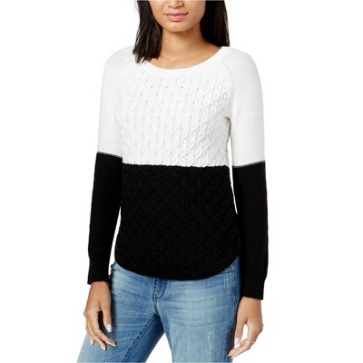 maison Jules Womens Colorblocked Pullover Sweater, Multicoloured, X-Small