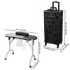 Byootique Folding Manicure Nail Table 4in1 Rolling Makeup Train Case - 4 of 4