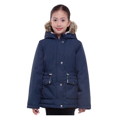 Rokka&Rolla Girls' Hooded Parka Jacket Fleece Linded Winter Coat