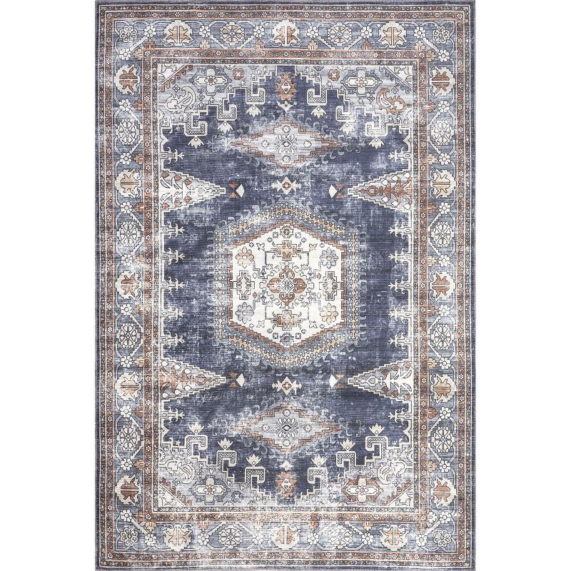nuLOOM Maire Traditional Medallion Machine Washable Area Rug, 1 of 10