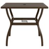 vidaXL Patio Table Brown 32.1 in.x32.1 in.x28.3 in. Steel - 2 of 4