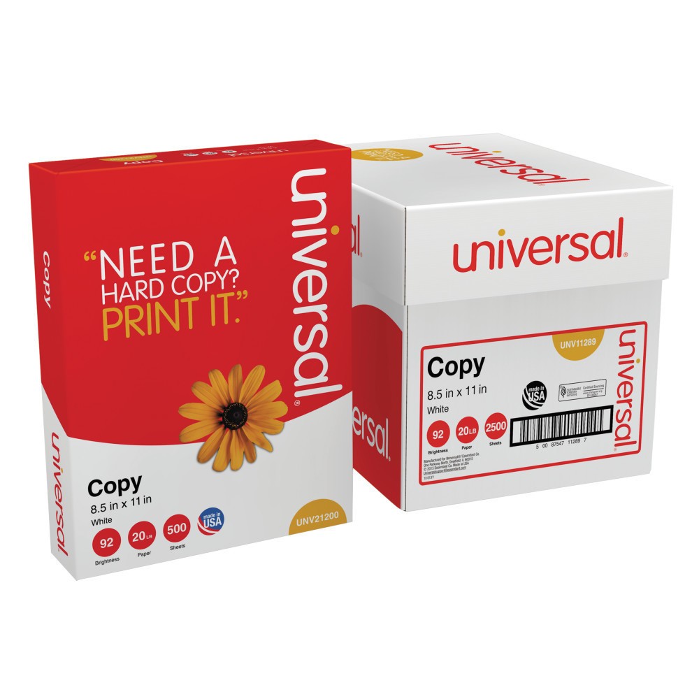 UPC 087547112892 product image for Universal Copy Paper Convenience Carton, 92 Brightness, 20lb, 8-1/2 x 11, White, | upcitemdb.com