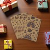 Unique Bargains Gift Wrap Paper Christmas Yellow Kraft 27.56"x19.69" 5Pcs - 2 of 4
