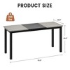 63 Inch Computer Desk, Large Office Desk with Black Metal Frame, Modern Simple Style Gaming Desk, Sturdy Write Desk for Home, Work, Study - 3 of 4