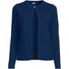 Lands' End Women's Blend Scallop Edge Fitted Cardigan Sweater - 3 of 4