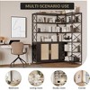 Corner Bookshelf with Storage, 6-Tier L-Shaped Bookcase with Drawers for Living Room and Home Office - 3 of 4