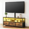 VEVOR 52" TV Stand with Mount for up to 75 in TVs, Entertainment Center with Power Outlet, Height Adjustable TV Console, Brown - 2 of 4